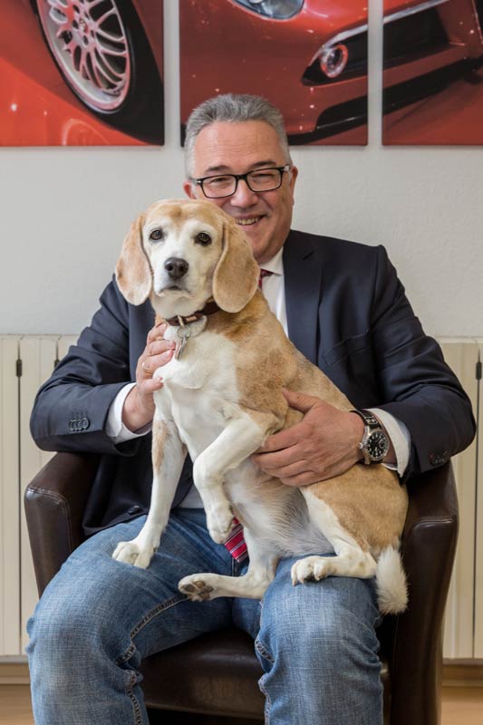 Mario Hofbauer mit Hund